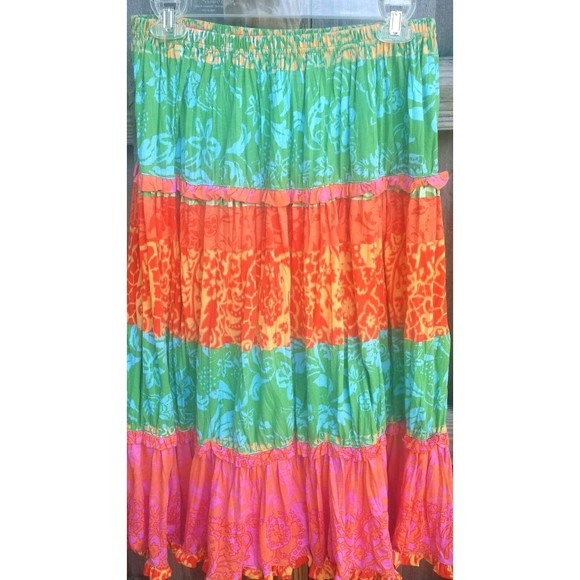 Skirt Multi Color Boho Peasant XS Sigrid Olsen - Picture 4 of 6